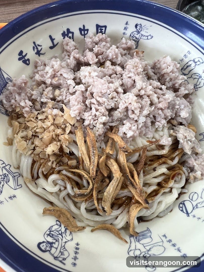 Noodles with Minced Pork and Dried Fish