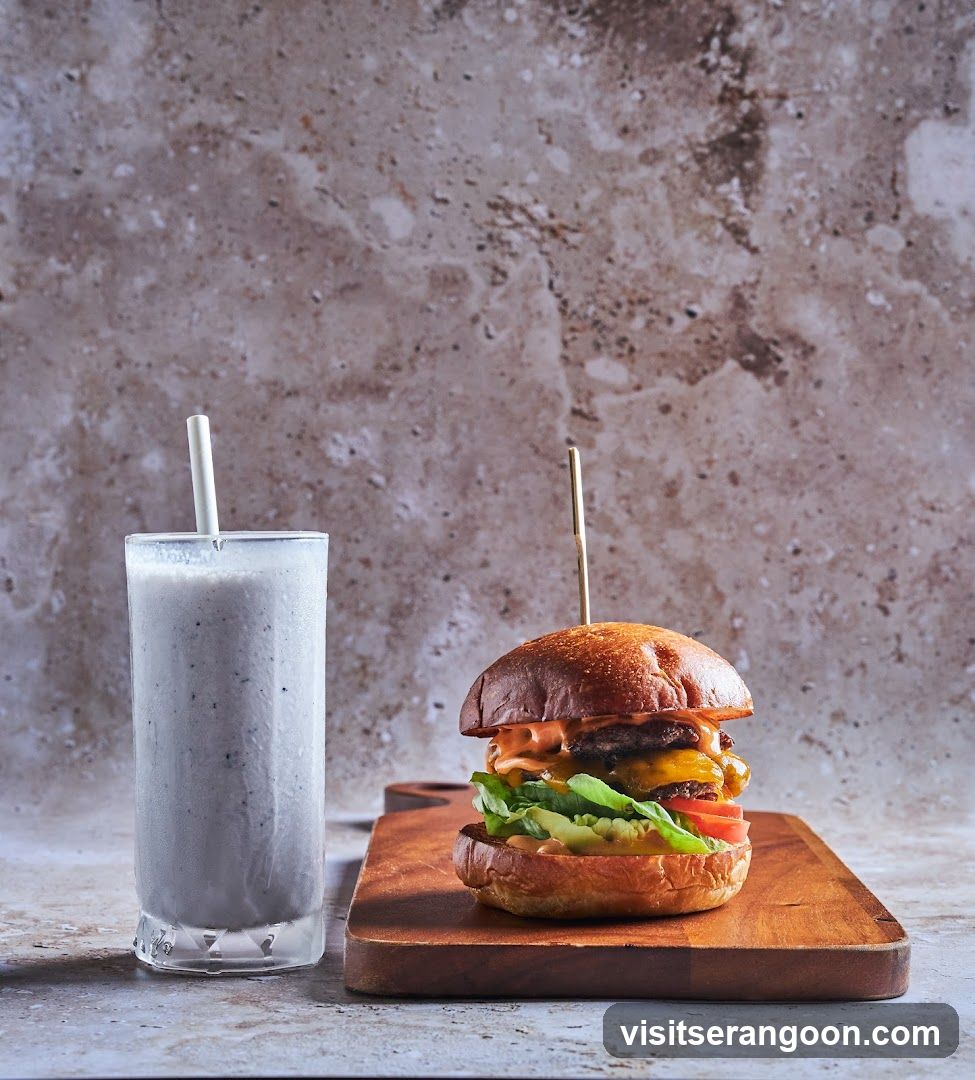 Double Cheeseburger and Milkshake