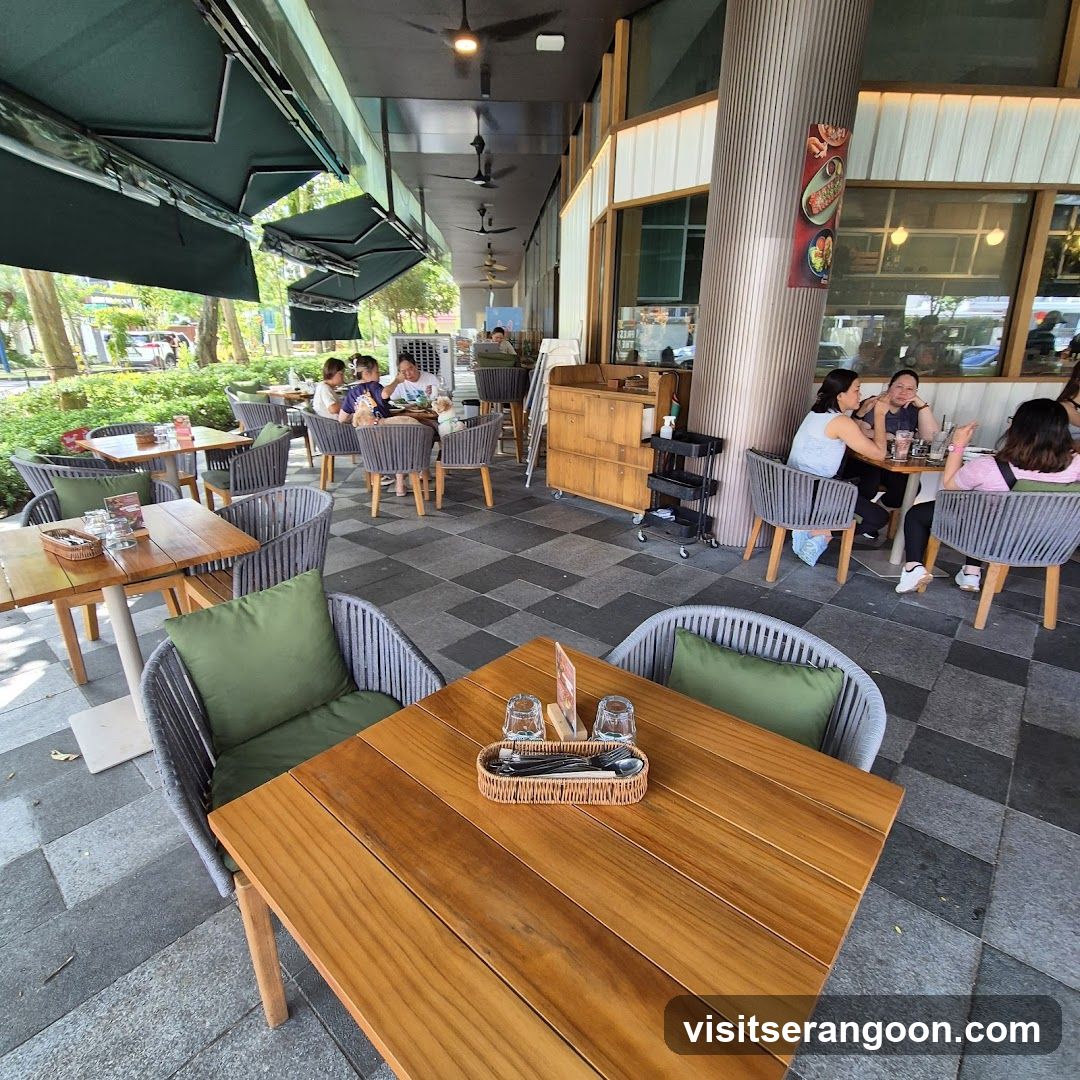 Outdoor Seating Area of a Restaurant