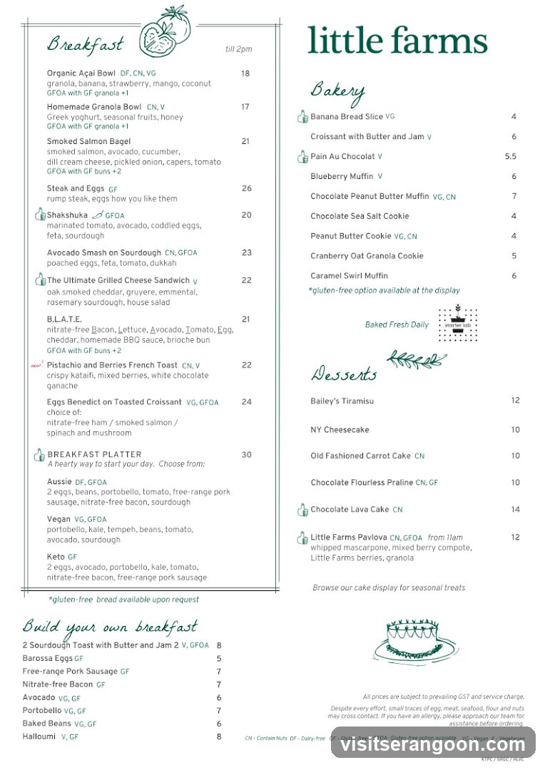 Little Farms Menu
