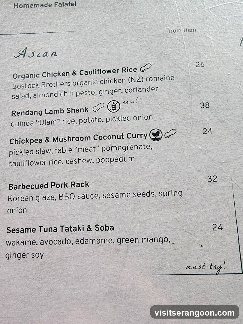 Asian Menu