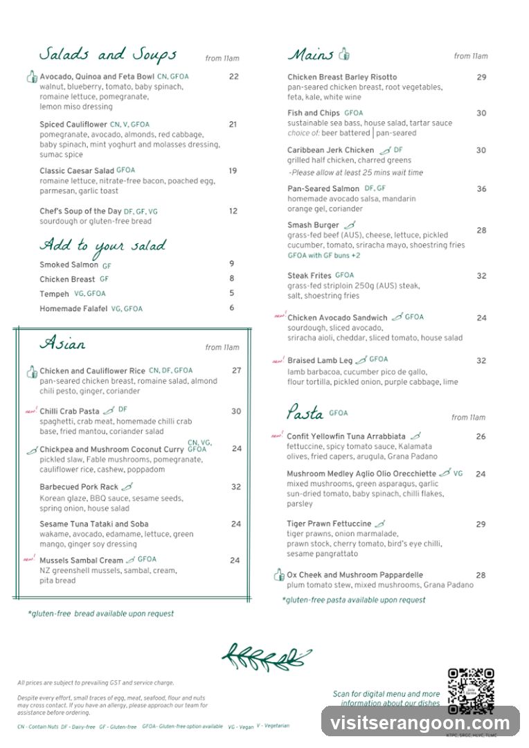 Salads and Soups, Mains, Asian, Pasta