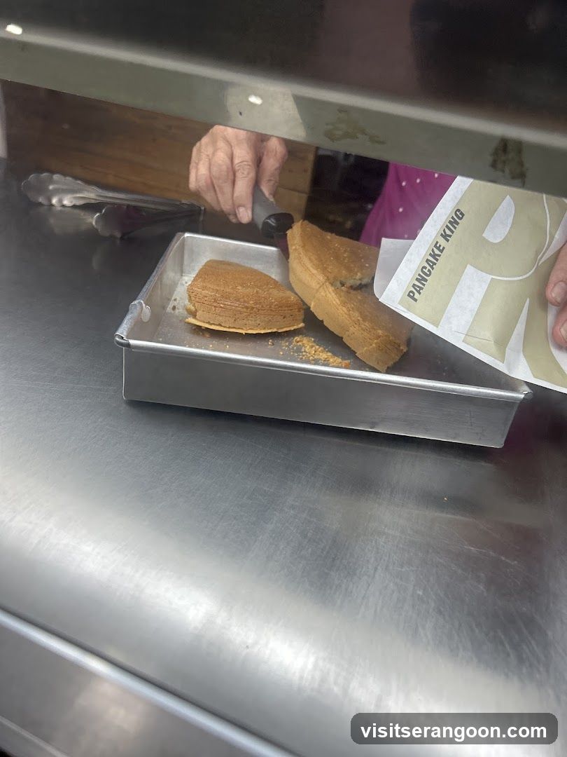 Pancakes being prepared