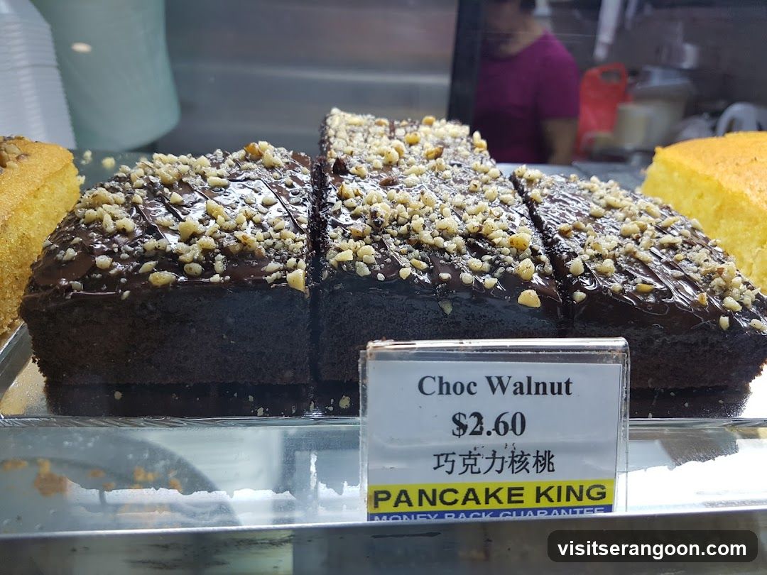 Chocolate Walnut Cake Slice