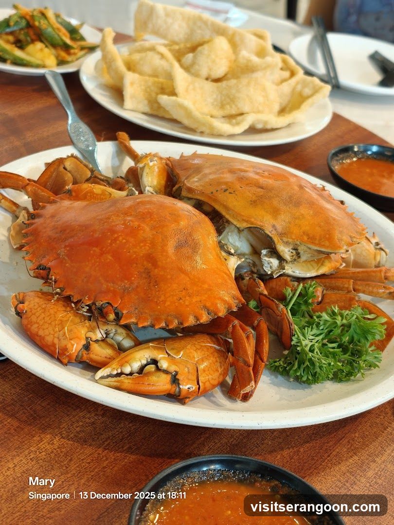 Steamed Crabs with Accompaniments
