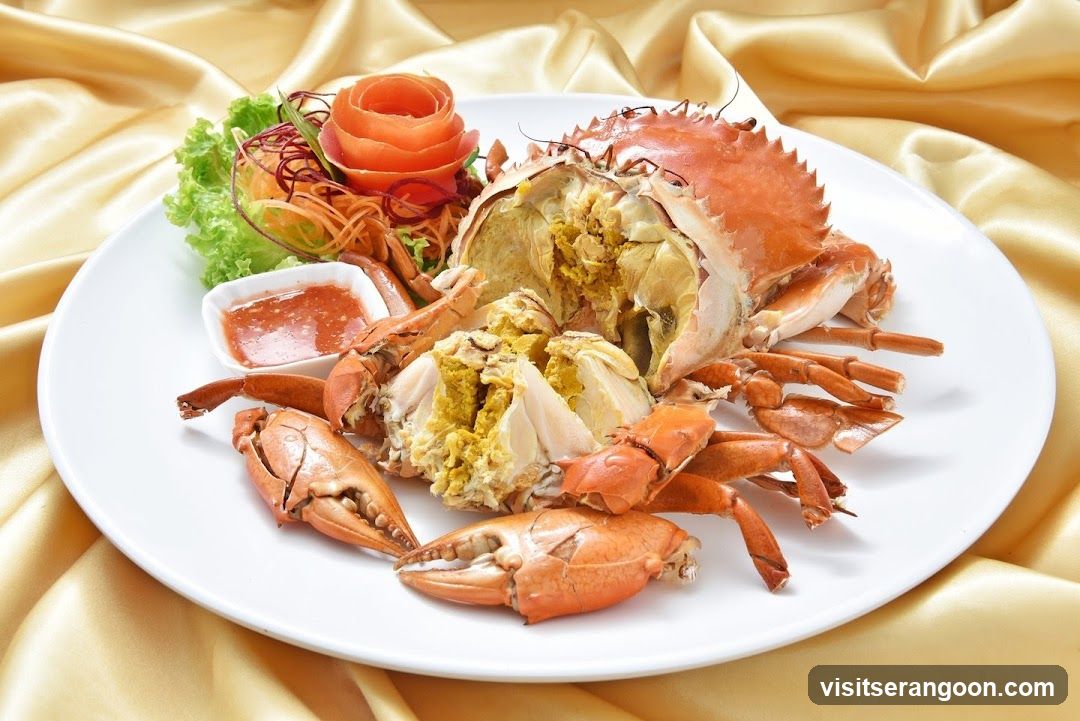 Steamed Crab with Garnish