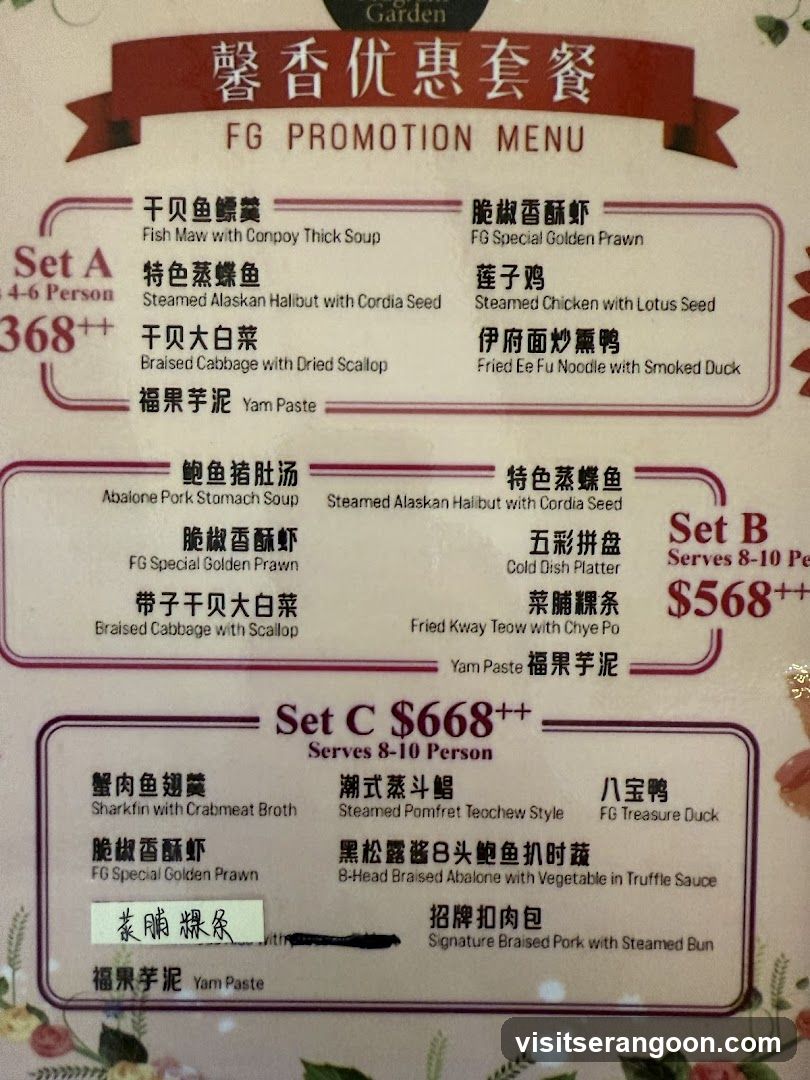 FG PROMOTION MENU
