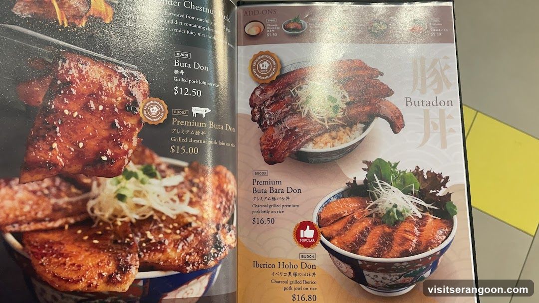 Butadon Menu