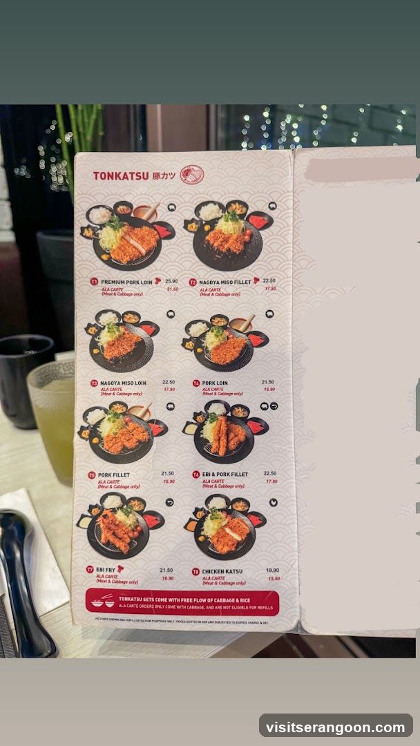 Tonkatsu Menu