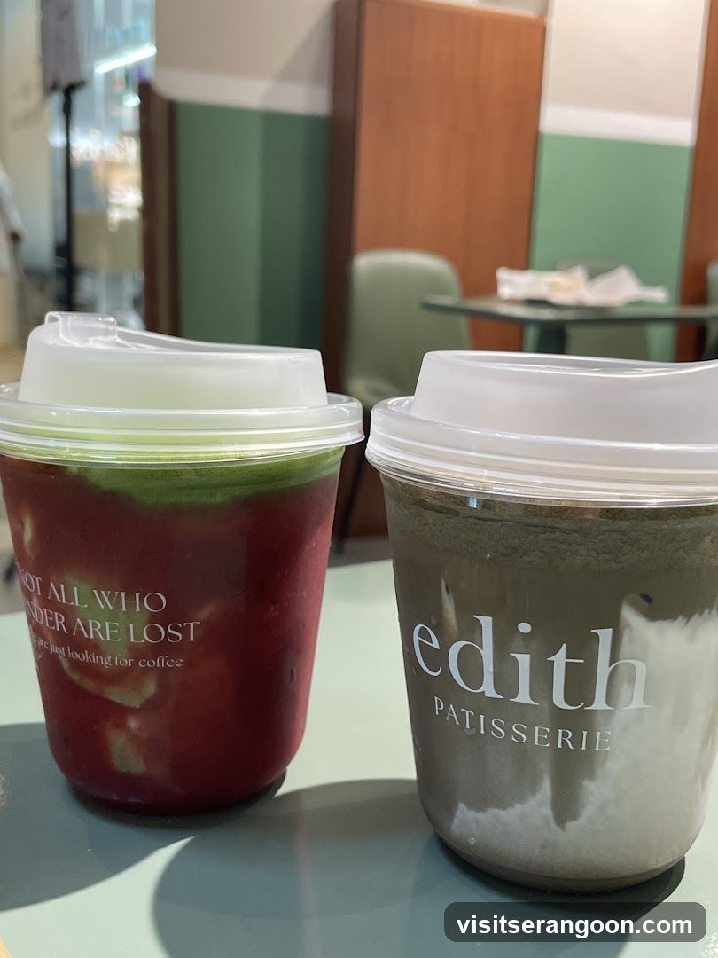 Two drinks with branding