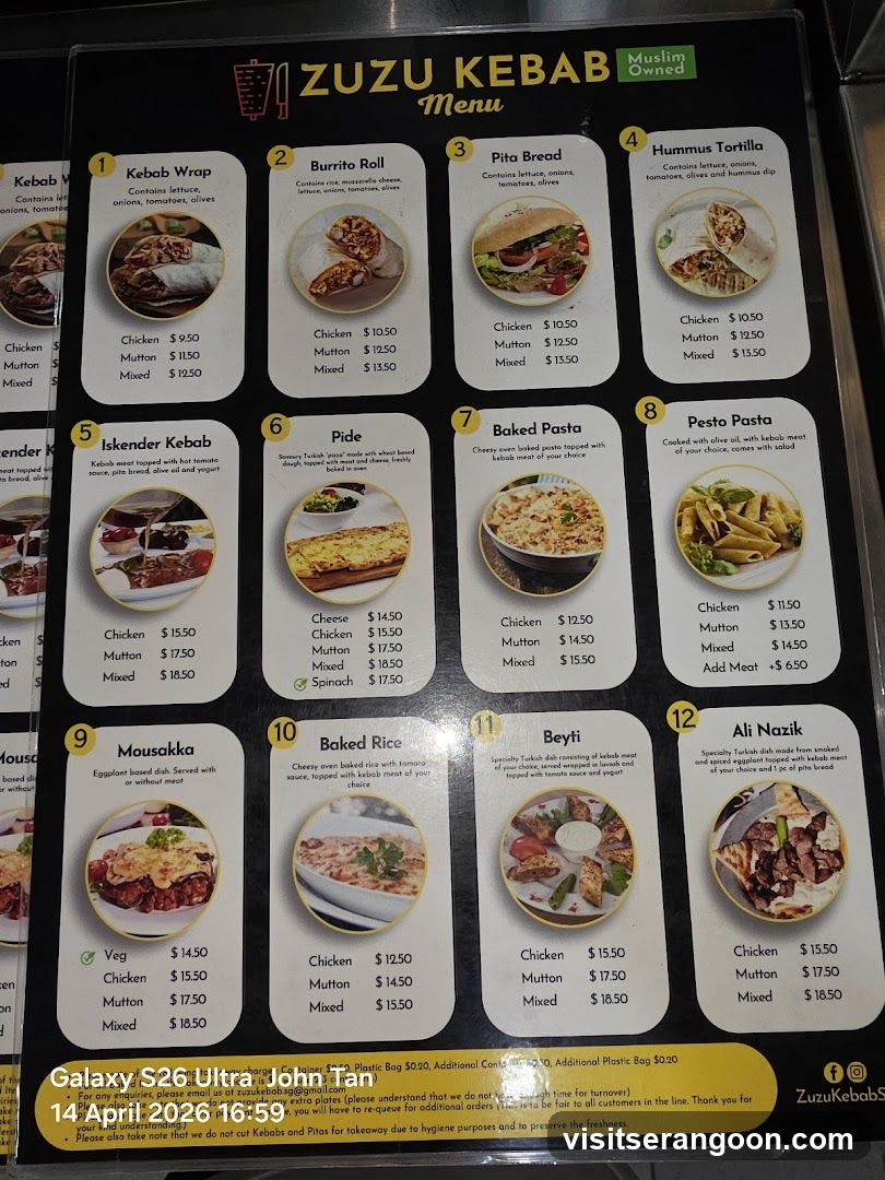 ZUZU KEBAB Menu