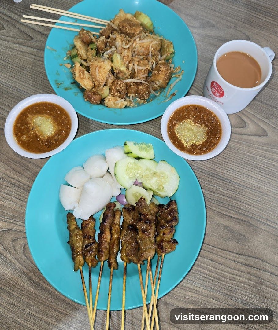 Satay and Rojak with Tea