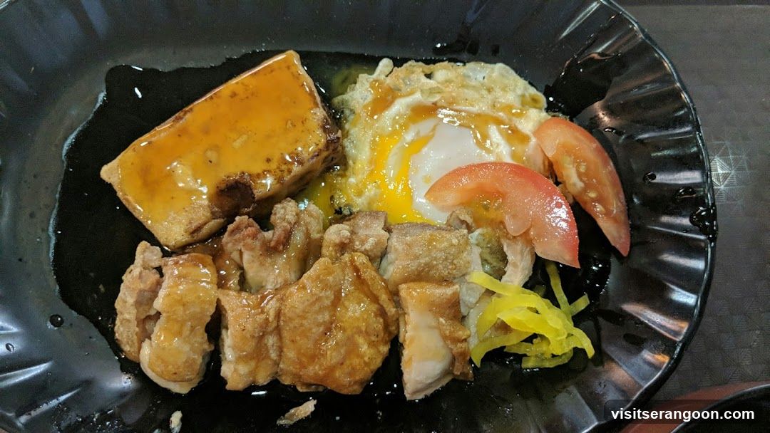 Fried Chicken and Tofu with Egg