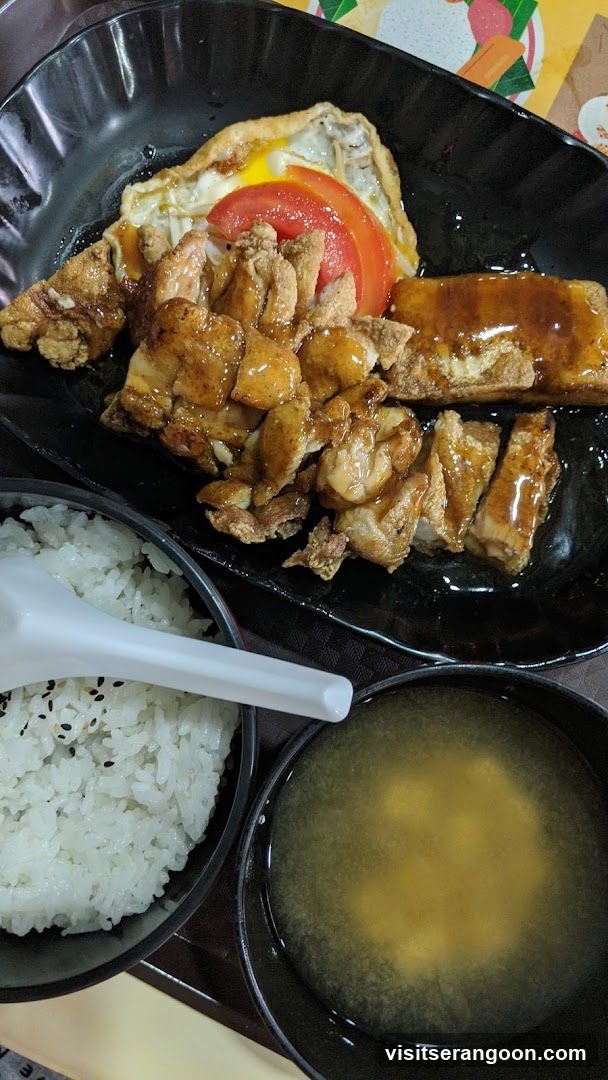 Fried Chicken and Rice Meal