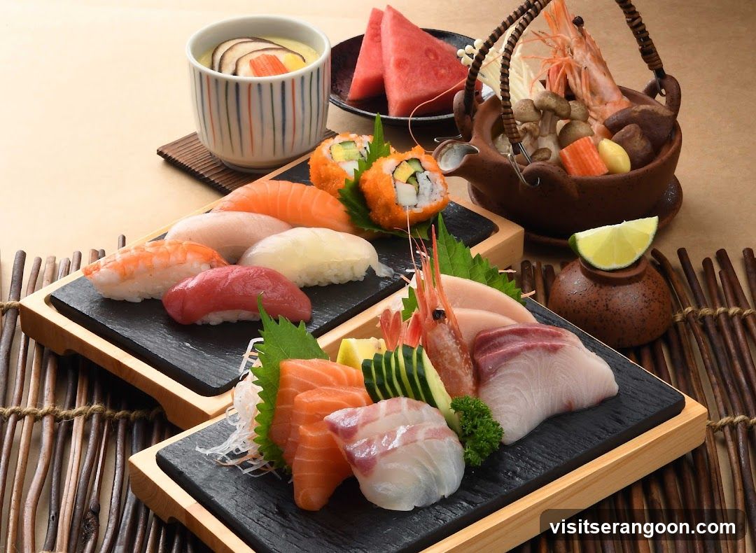 Assortment of Sushi and Sashimi