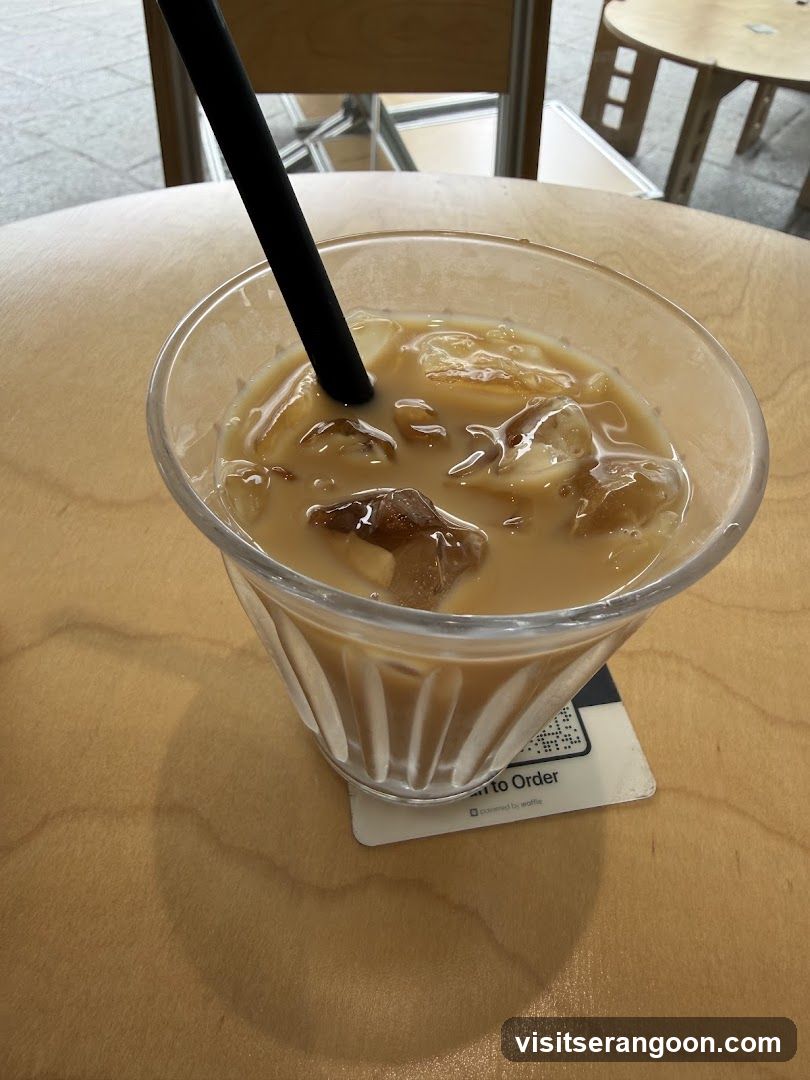 Iced Coffee with Straw
