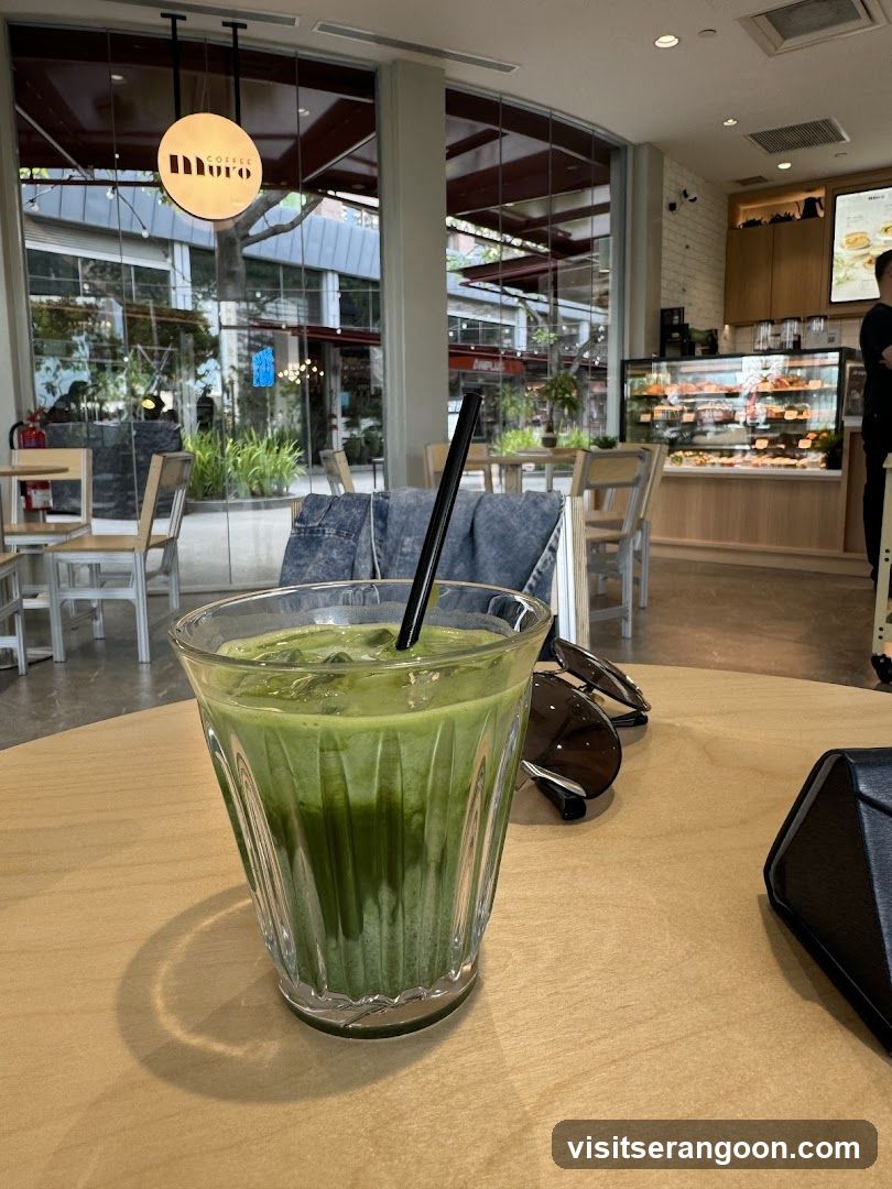 Matcha Drink at Cafe