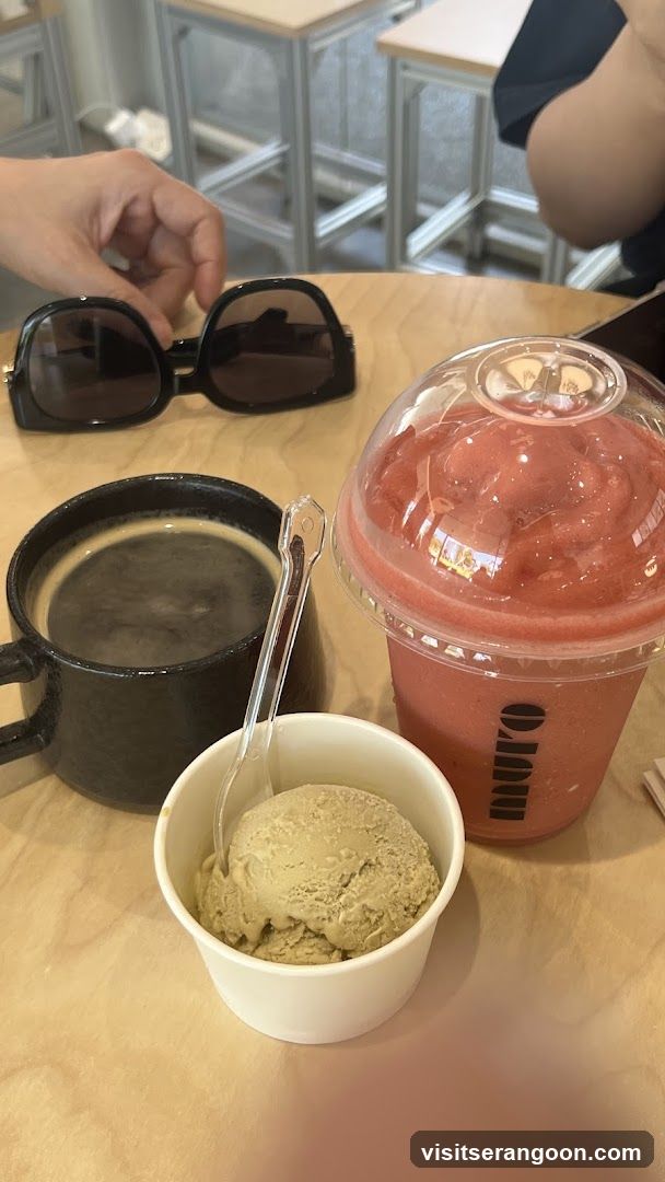 Coffee, Ice Cream, and Smoothie