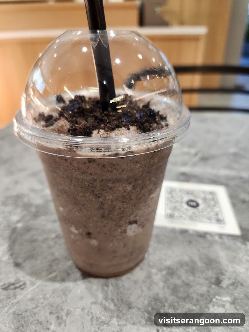 Chocolate Frappe with Cookie Crumble