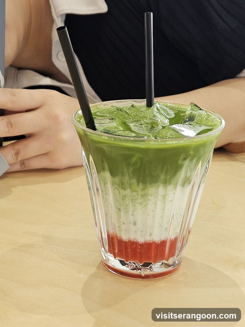 Layered Matcha Drink