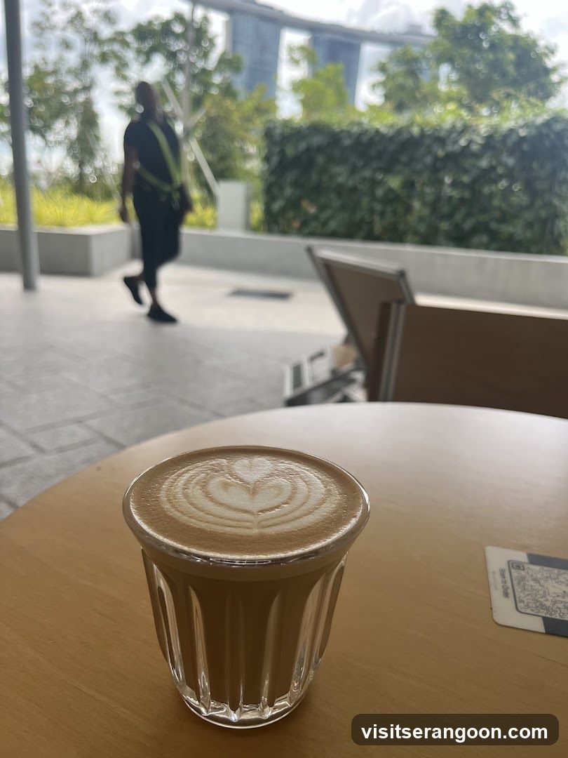 Latte art on a coffee