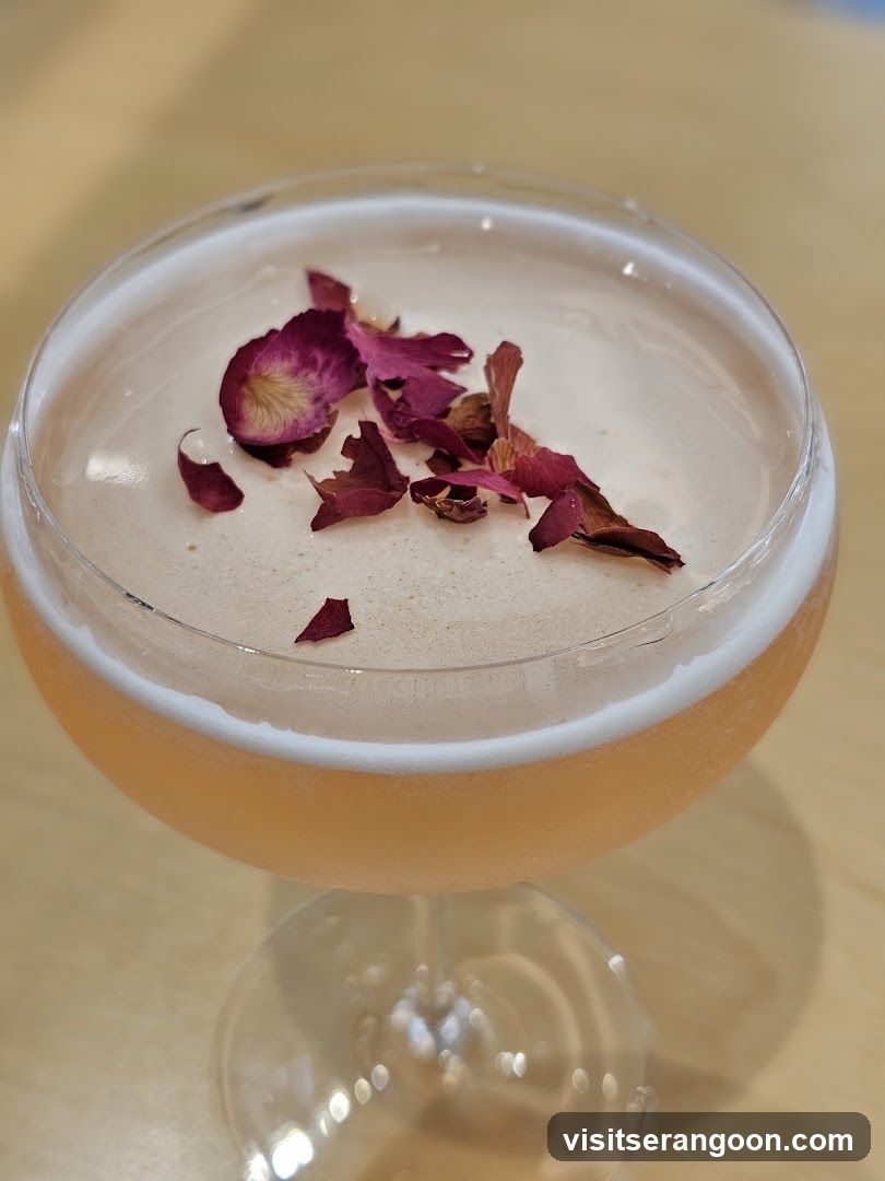Cocktail with Rose Petals
