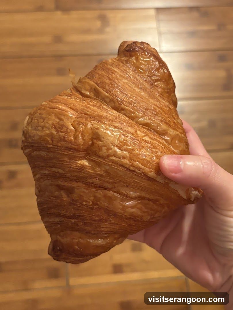 Hand Holding Croissant
