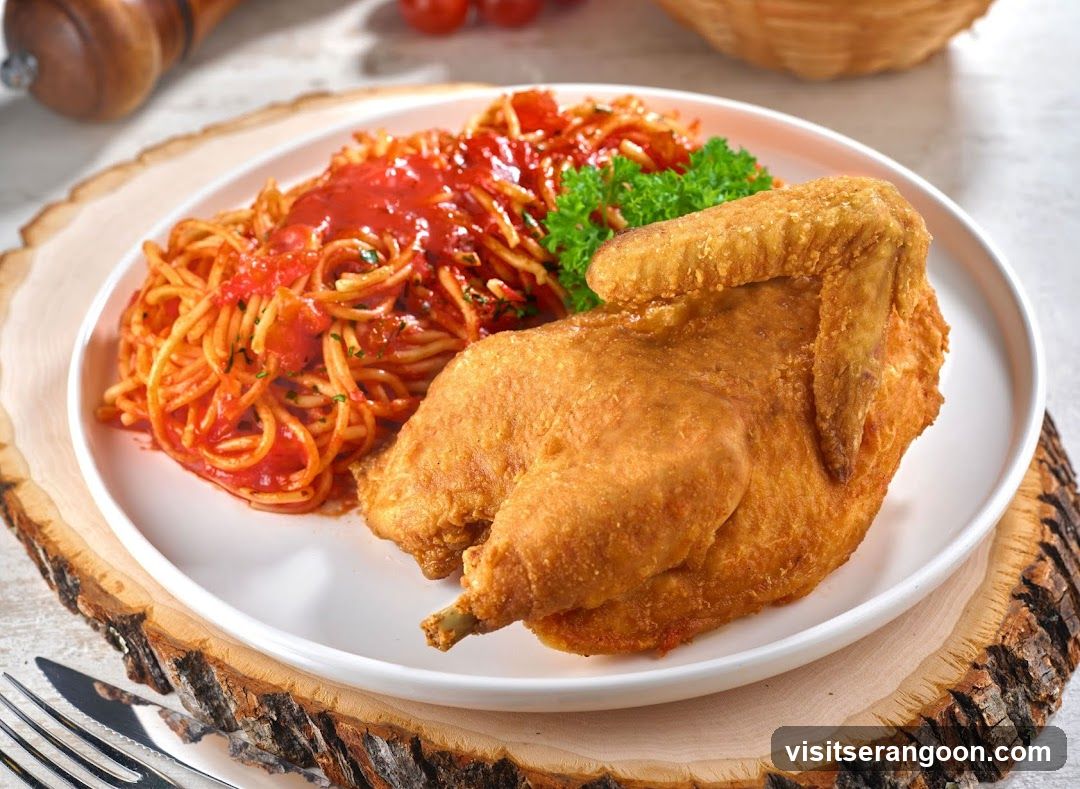 Fried Chicken and Spaghetti