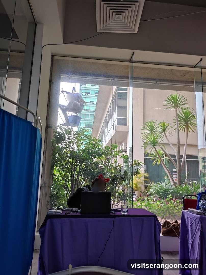 Window Washer and Indoor Setup