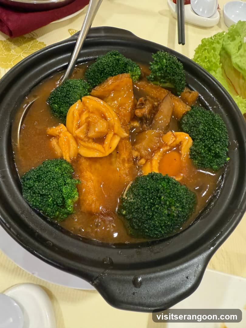 Dish in a clay pot