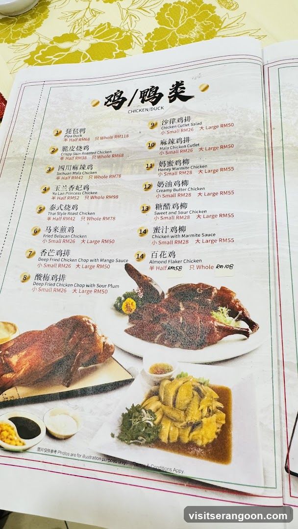 Chicken/Duck Menu