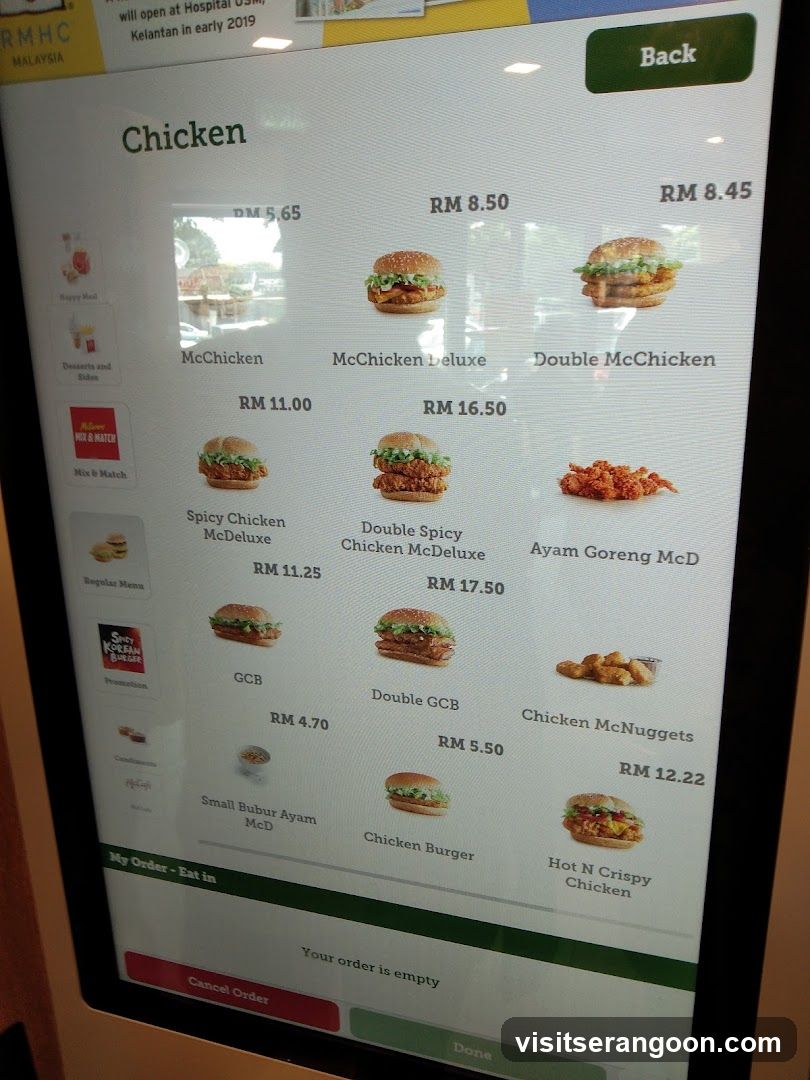 Chicken Menu