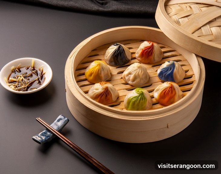 Assorted Dumplings in Bamboo Steamer