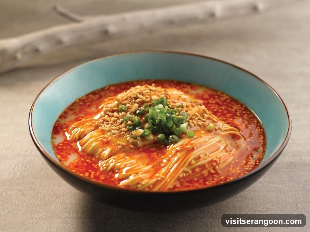 Spicy Noodle Bowl with Sesame and Scallions