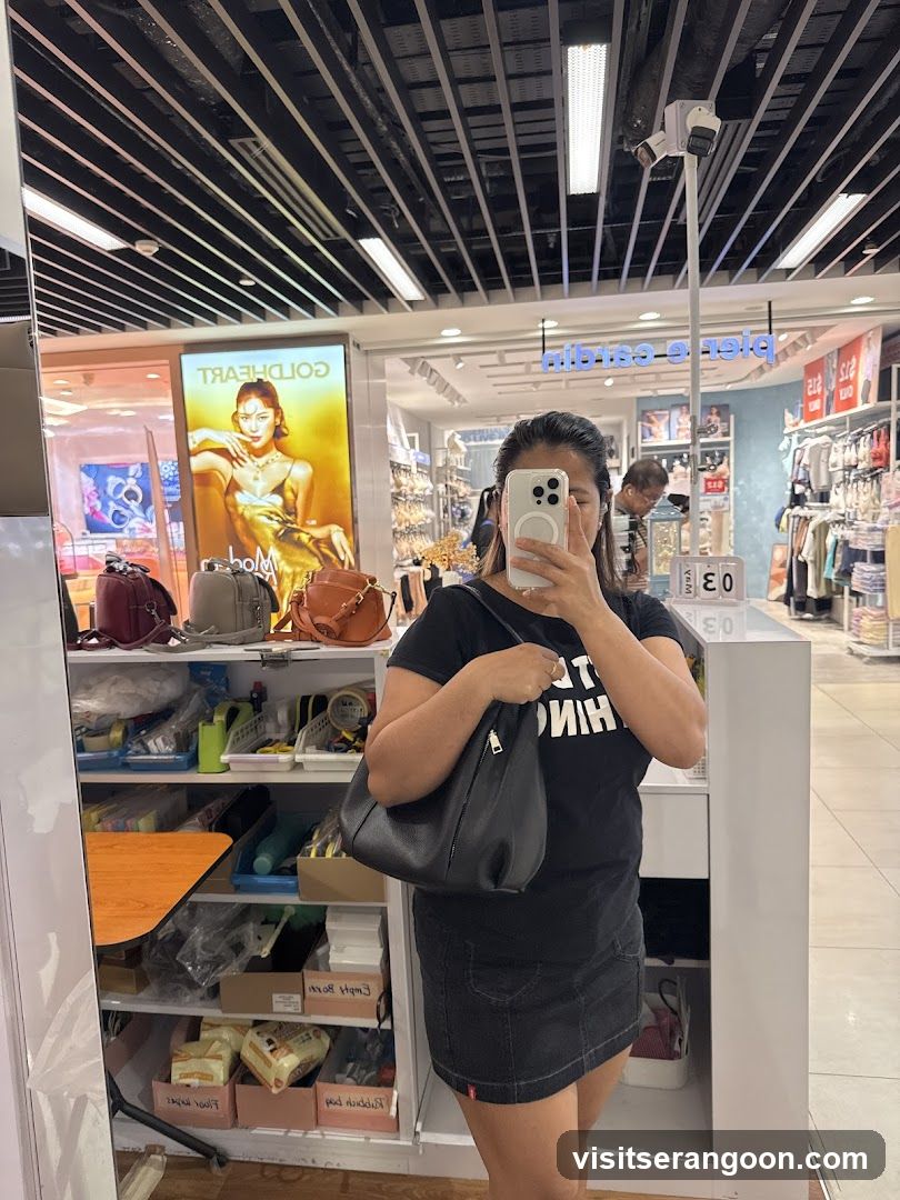 Mirror selfie in a store