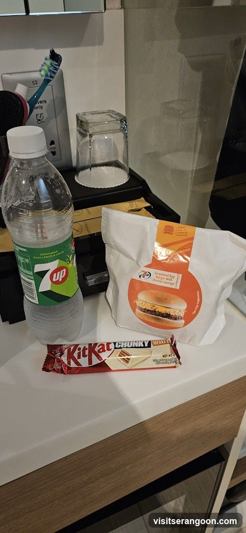 Breakfast items on a counter