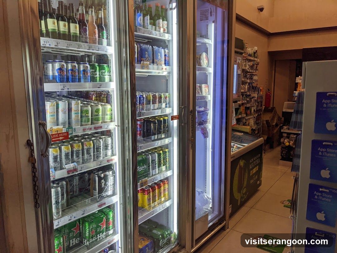 Refrigerated Drinks and Store Interior