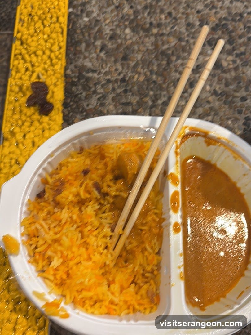 Takeout Meal with Curry Rice and Sauce