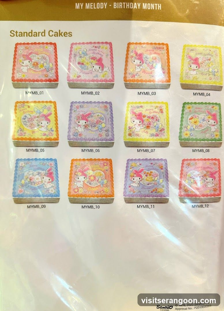 MY MELODY - BIRTHDAY MONTH Standard Cakes