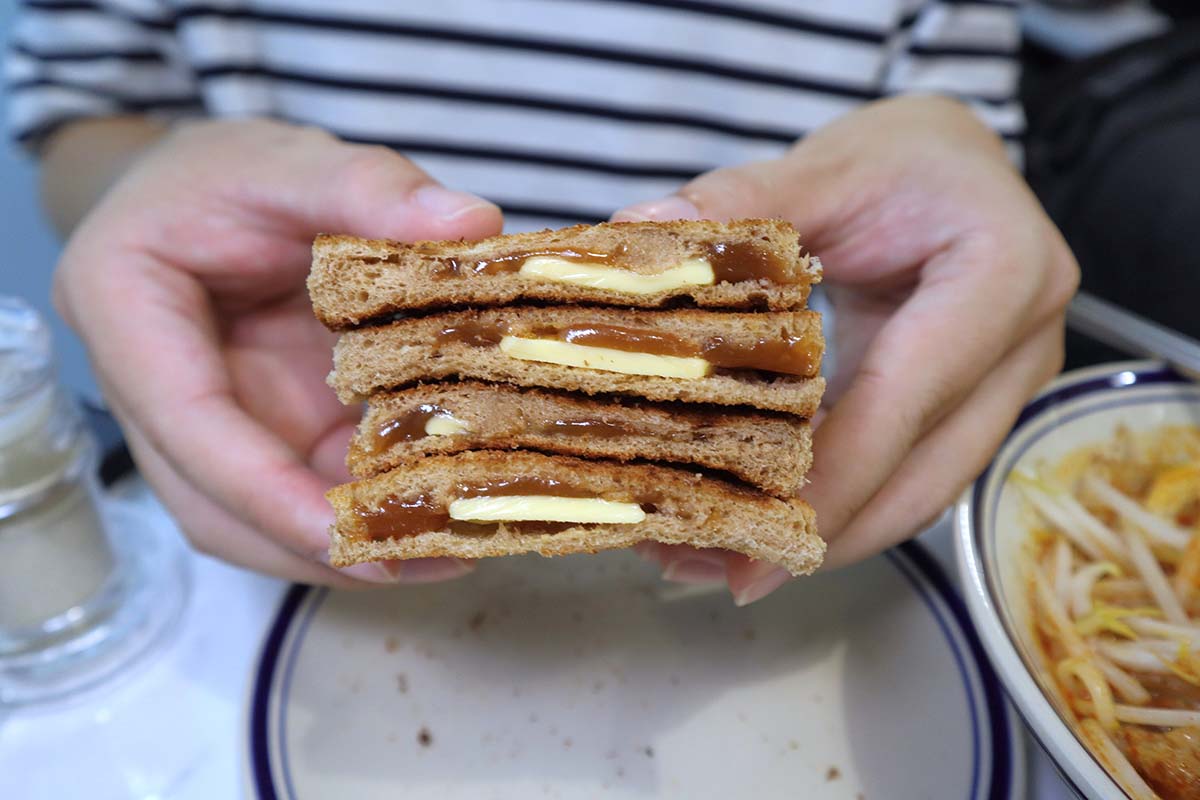 Gula Melaka kaya butter toast at Wok and Toast, Serangoon